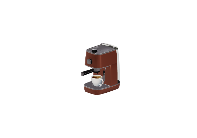 3D Electrical Appliances - Coffee machine - ACCA software 3D Electrical Appliances - Coffee machine - ACCA software