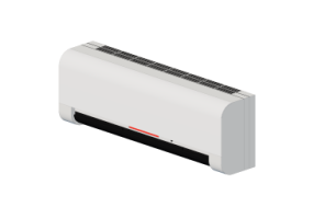 Radiator and fan coil units 3D - Wall mounted convector 25x80cm