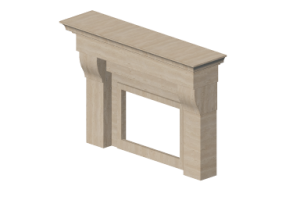 Chimneys and chimney pots 3D - Stone Fireplace