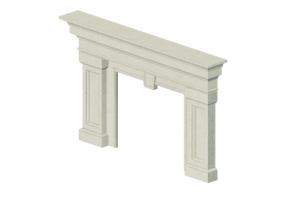 Chimneys and chimney pots 3D - Classic cladding for Fireplace