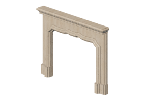 Chimneys and chimney pots 3D - Classic cladding for Fireplace