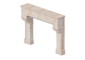 Chimneys and chimney pots 3D - Classic cladding for Fireplace