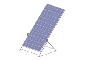 3D-Photovoltaik - Photovoltaik-Module für Flachdächer - 1645mm x 990 mm mit Montage-Kit