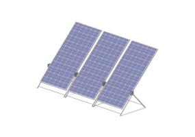 photovolta&iuml;ques 3D - Trois modules photovolta&iuml;ques pour toit - 1645mm x 990 mm - kit d'installation