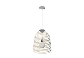 L&acirc;mpada pingente 3D - Lumin&aacute;ria pendente em espiral