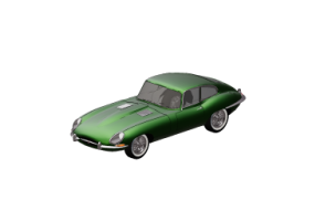 3D Cars - Jaguar XKE Coup&egrave; 1962