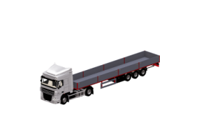 3D Lastwagen und Busse - Zugmaschine mit Pritsche