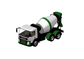 3D Building Site Machinery - Cement Mixer
