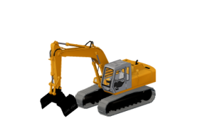 M&aacute;quinas para constru&ccedil;&atilde;o 3D - Escavadeira com bra&ccedil;adeira