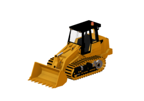 M&aacute;quinas para constru&ccedil;&atilde;o 3D - Carregadeira de lagartas