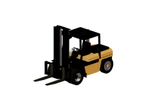 Machines de chantier 3D - Chariot &eacute;l&eacute;vateur