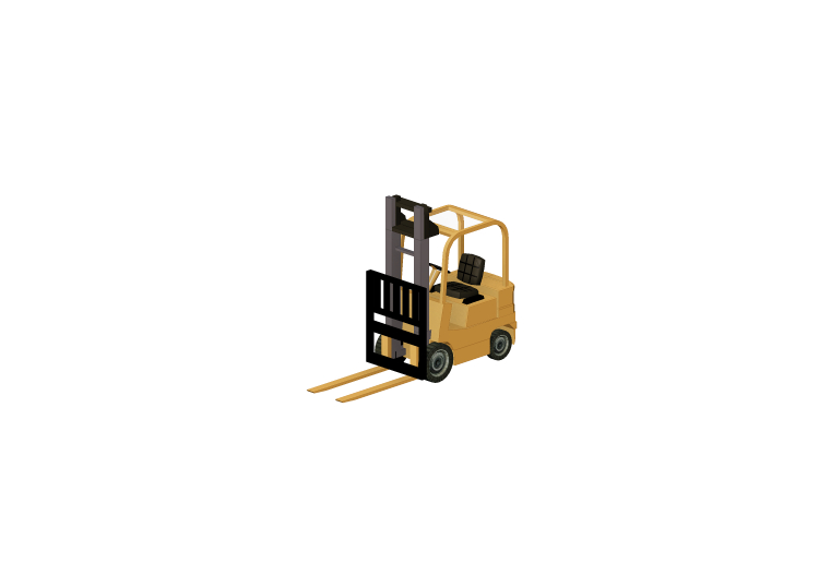 Machines de chantier 3D - Chariot élévateur - ACCA software Machines de chantier 3D - Chariot élévateur - ACCA software
