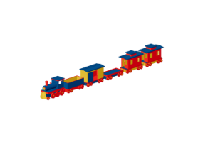 3D Spielzeug - Holzzug