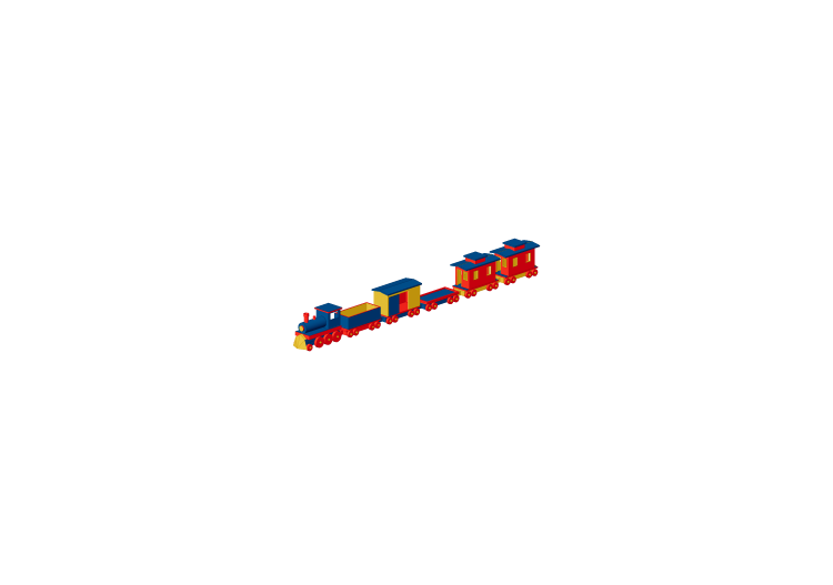 3D Toys - Wooden Train - ACCA software 3D Toys - Wooden Train - ACCA software