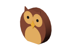 3D Toys - Small statue - owl
