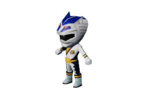 3D Spielzeug - White Ranger-Figur