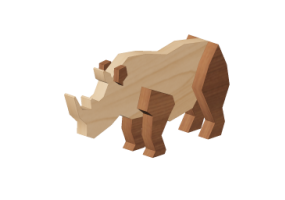 Jouets - Rhinoc&eacute;ros jouet en bois