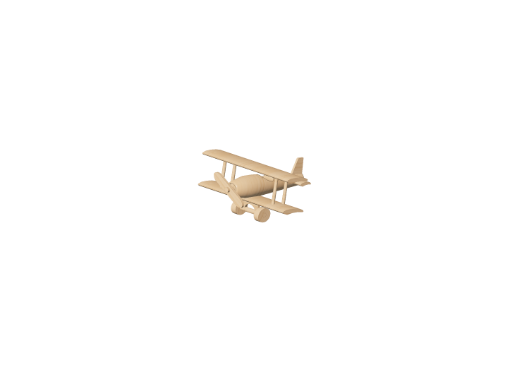 Juguetes 3D - Avión de madera de juguete - ACCA software Juguetes 3D - Avión de madera de juguete - ACCA software
