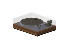 Instrumentos Musicales 3D - Tocadiscos vintage