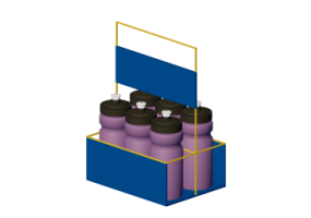 3D Gaming gear - 6 bottles kit with basket