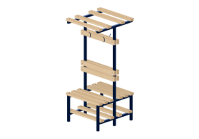3D Gaming gear - Island layout dressing room bench
