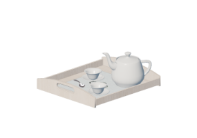 Crockery and cutlery 3D - Tea set