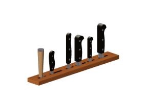 Crockery and cutlery 3D - Knives set