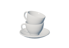 Crockery and cutlery 3D - Set of two milk cups