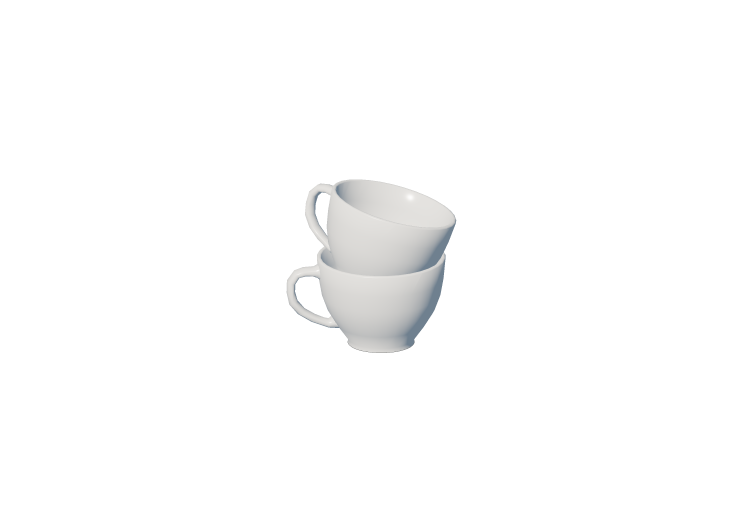 Vaisselle et couverts 3D - Set de 2 tasses à lait - ACCA... Vaisselle et couverts 3D - Set de 2 tasses à lait - ACCA...