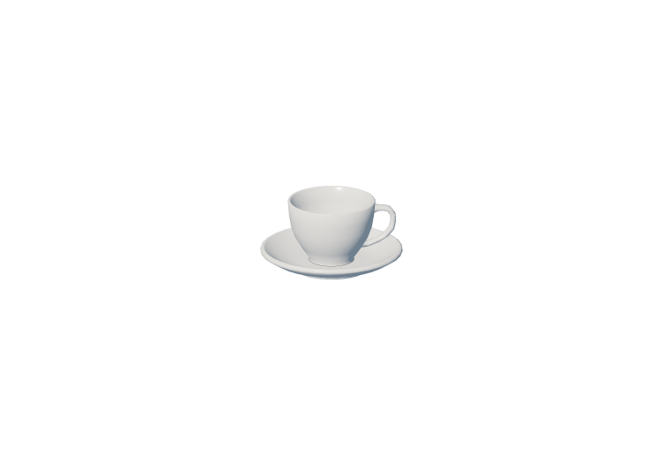 Vaisselle et couverts 3D - Tasse avec soucoupe - ACCA... Vaisselle et couverts 3D - Tasse avec soucoupe - ACCA...