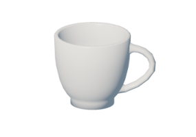 Lou&ccedil;as e talheres 3D - X&iacute;cara de caf&eacute;