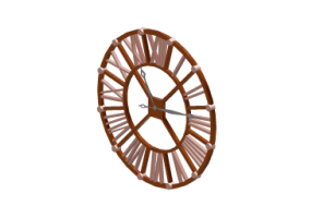 Rel&oacute;gios 3D - Rel&oacute;gio de Parede de ferro