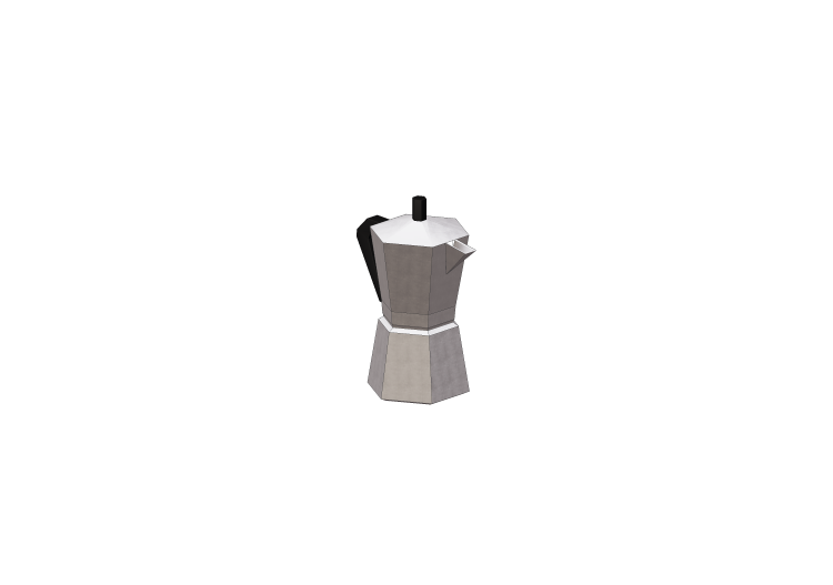 3D Töpfe und Behälter - Moka-Kaffèmaschine - ACCA software 3D Töpfe und Behälter - Moka-Kaffèmaschine - ACCA software