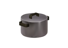 Casseroles R&eacute;cipients 3D - Casseroles en acier inox
