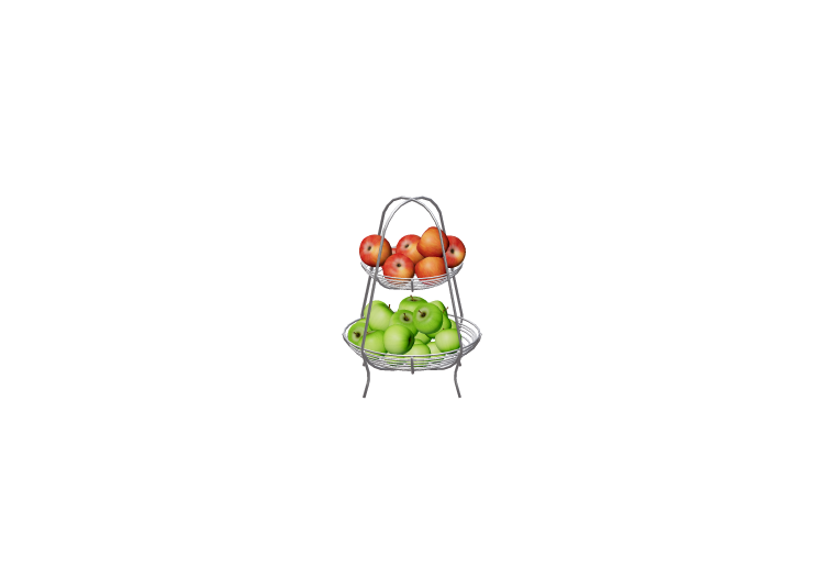 Pans and Containers 3D - Container with apples - ACCA... Pans and Containers 3D - Container with apples - ACCA...