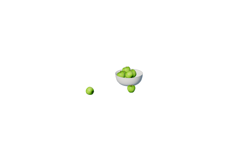 Pans and Containers 3D - Container with apples - ACCA... Pans and Containers 3D - Container with apples - ACCA...