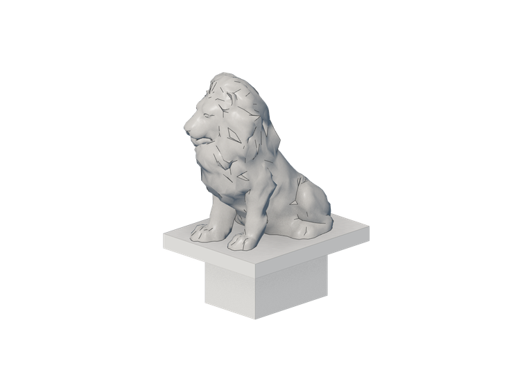 3D Skulpturen - Statue sitzender Löwe - ACCA software 3D Skulpturen - Statue sitzender Löwe - ACCA software