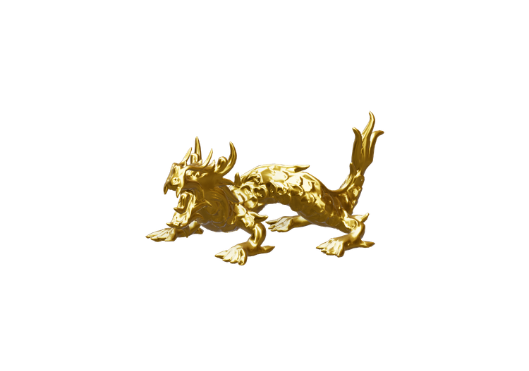 Sculture 3D - Dragone cinese dorato - ACCA software Sculture 3D - Dragone cinese dorato - ACCA software