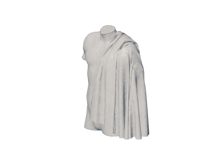 Sculptures 3D - Torse avec voile - ACCA software Sculptures 3D - Torse avec voile - ACCA software
