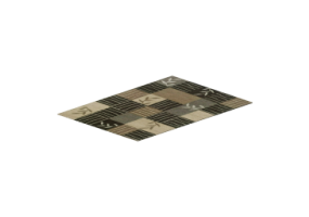 3D Teppiche - Karierter Teppich 500x350cm.