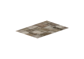 3D Teppiche - Karierter Teppich 500x350cm.