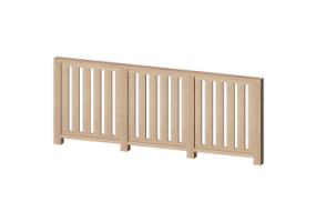 Garde-corps 3D - Balustrade en bois [FV] - Poteaux &agrave; plat
