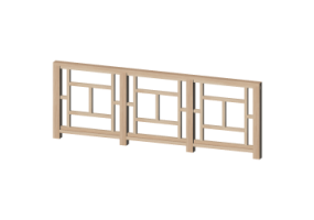 Garde-corps 3D - Balustrade en bois [FV] - Panneau &agrave; maille droite
