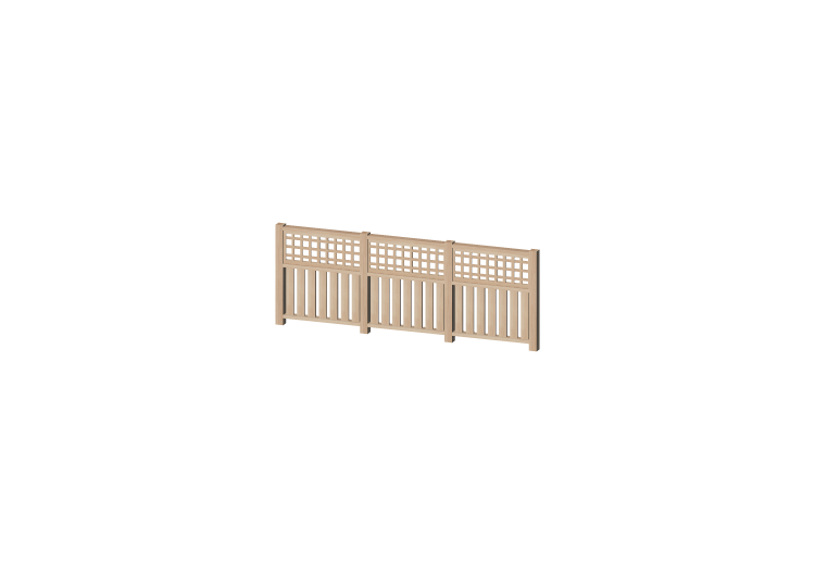 Vallado 3D - Durmientes en madera con panel de malla... Vallado 3D - Durmientes en madera con panel de malla...