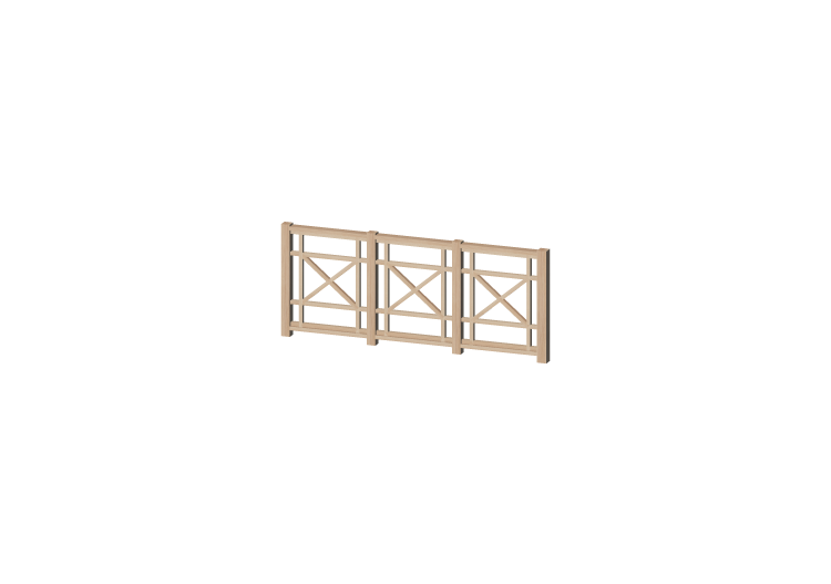 3D Fence - Wooden stringers with crossed mesh panel - ACCA... 3D Fence - Wooden stringers with crossed mesh panel - ACCA...