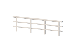 3D Parapet - Round Pole with saddle and two crossbars