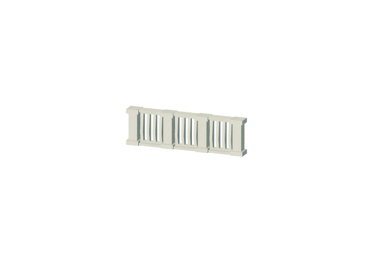 Balaustre 3D - Colonne rettangolari a una pancia e... Balaustre 3D - Colonne rettangolari a una pancia e...