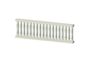 3D Balustrade - Rechteckige S&auml;ulen mit zwei Ausbauchungen