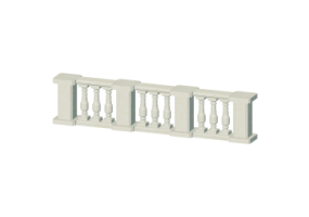 Balaustradas 3D - Pilastras abauladas e pequenos pilares