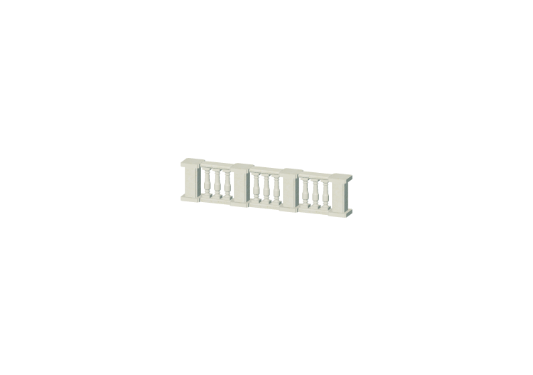 Balaustradas 3D - Pilastras abauladas e pequenos pilares -... Balaustradas 3D - Pilastras abauladas e pequenos pilares -...